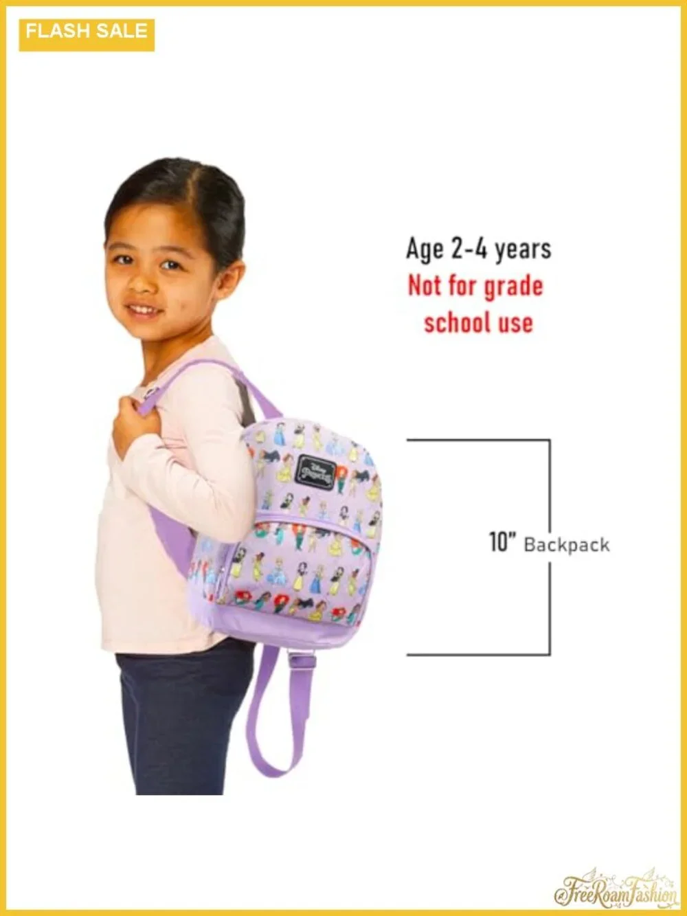 Disney Princess Mini Backpack - 10 inch Woven Canvas Daypack with Adjustable
